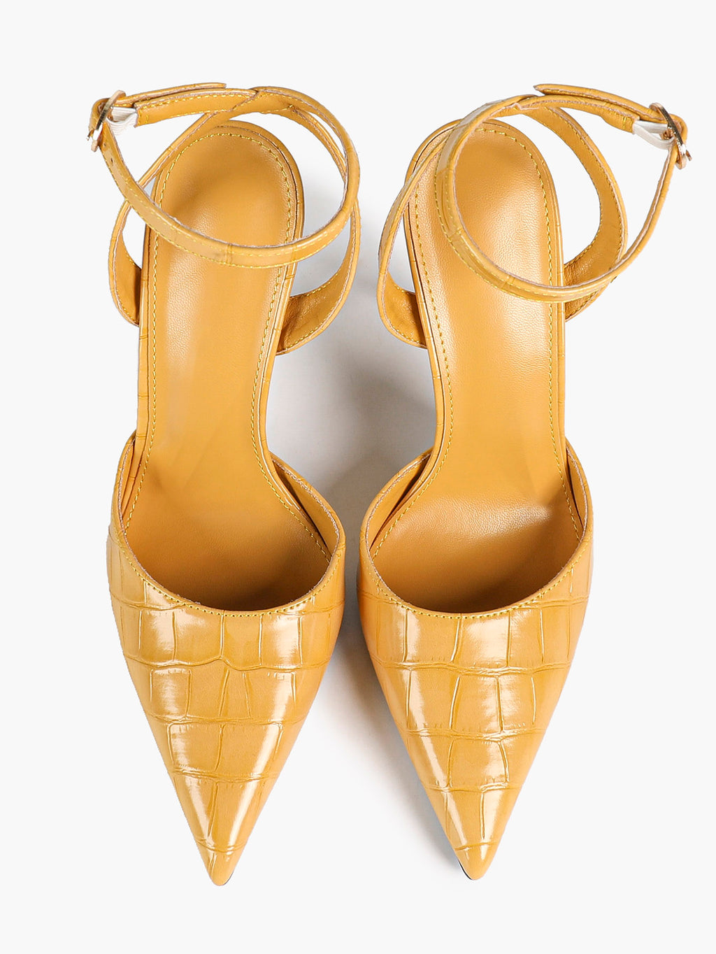Classic Pointed Toe Ankle Strap Stilettos - Formal Event Heels