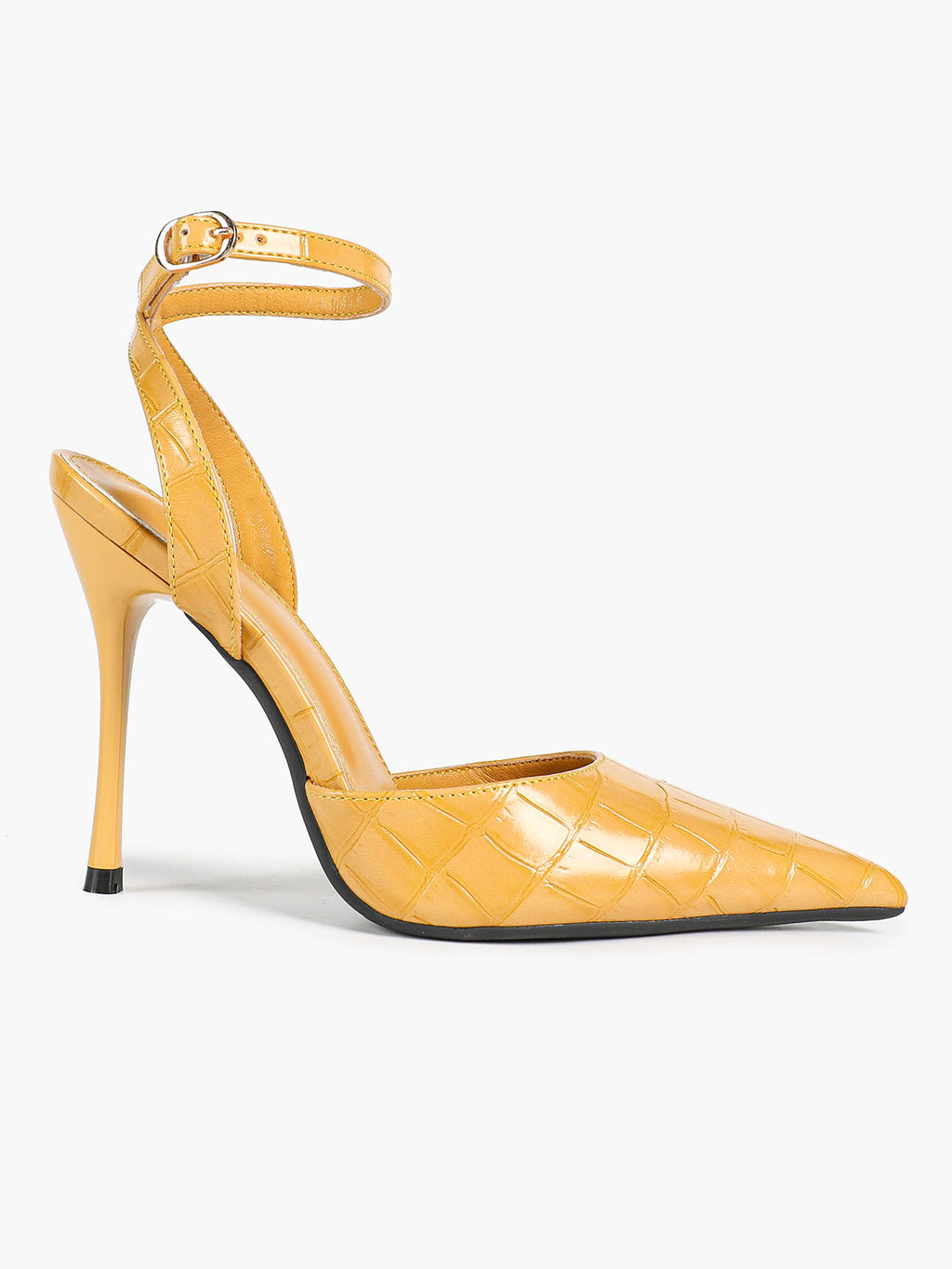 Classic Pointed Toe Ankle Strap Stilettos - Formal Event Heels