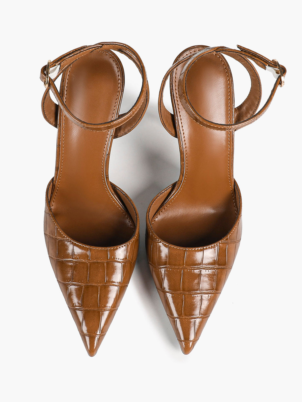 Classic Pointed Toe Ankle Strap Stilettos - Formal Event Heels