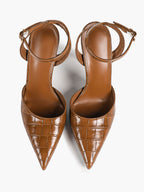Classic Pointed Toe Ankle Strap Stilettos - Formal Event Heels