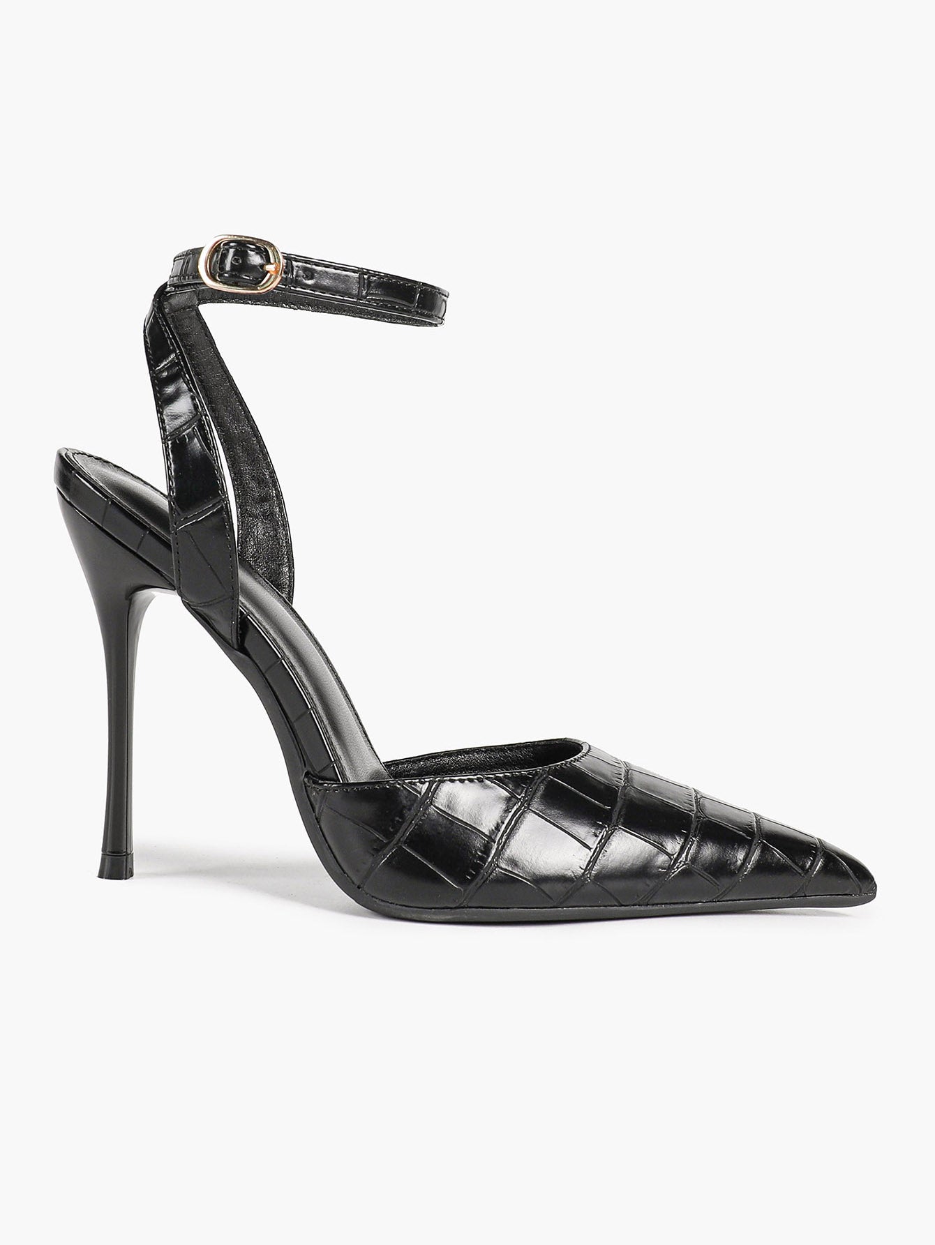Classic Pointed Toe Ankle Strap Stilettos - Formal Event Heels