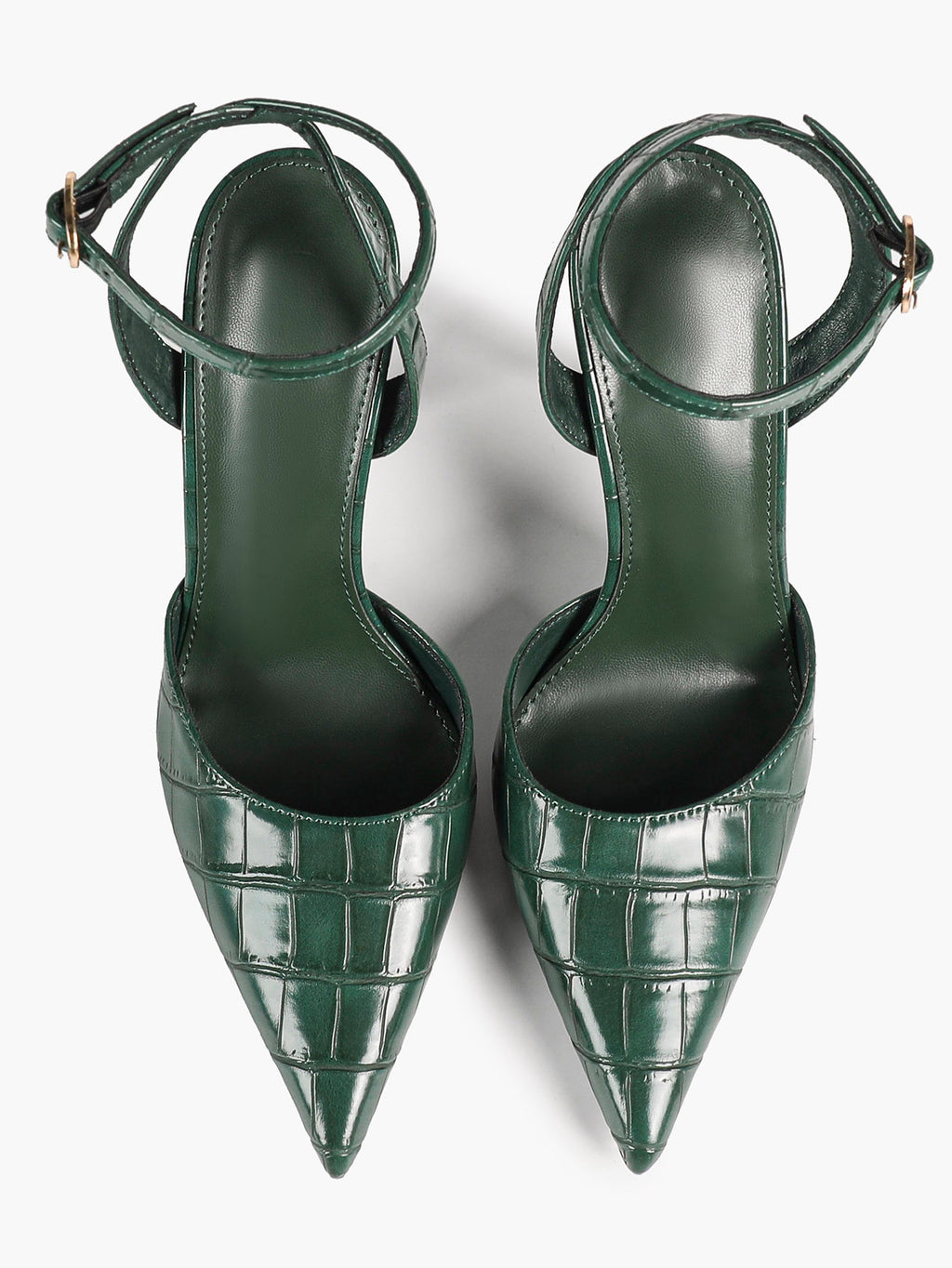 Classic Pointed Toe Ankle Strap Stilettos - Formal Event Heels