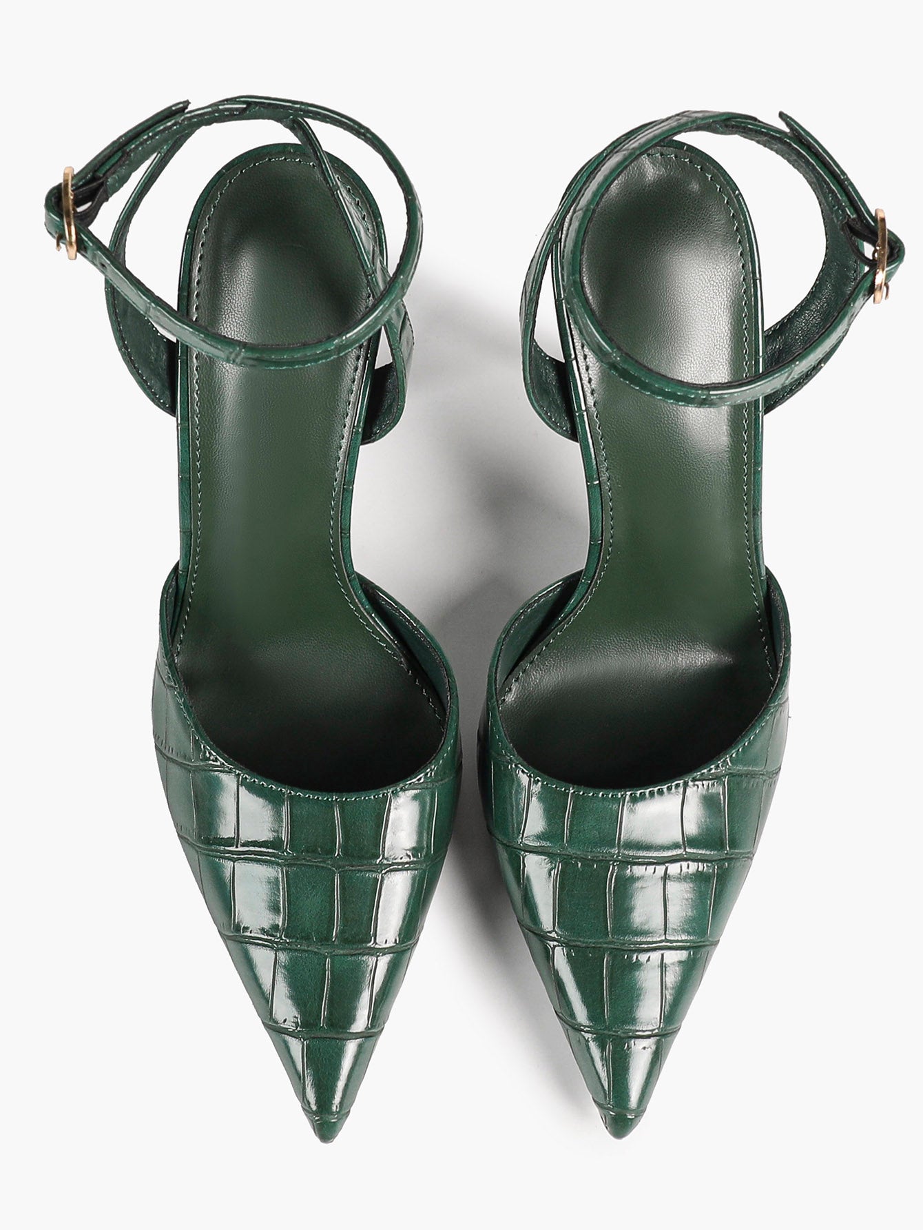 Classic Pointed Toe Ankle Strap Stilettos - Formal Event Heels