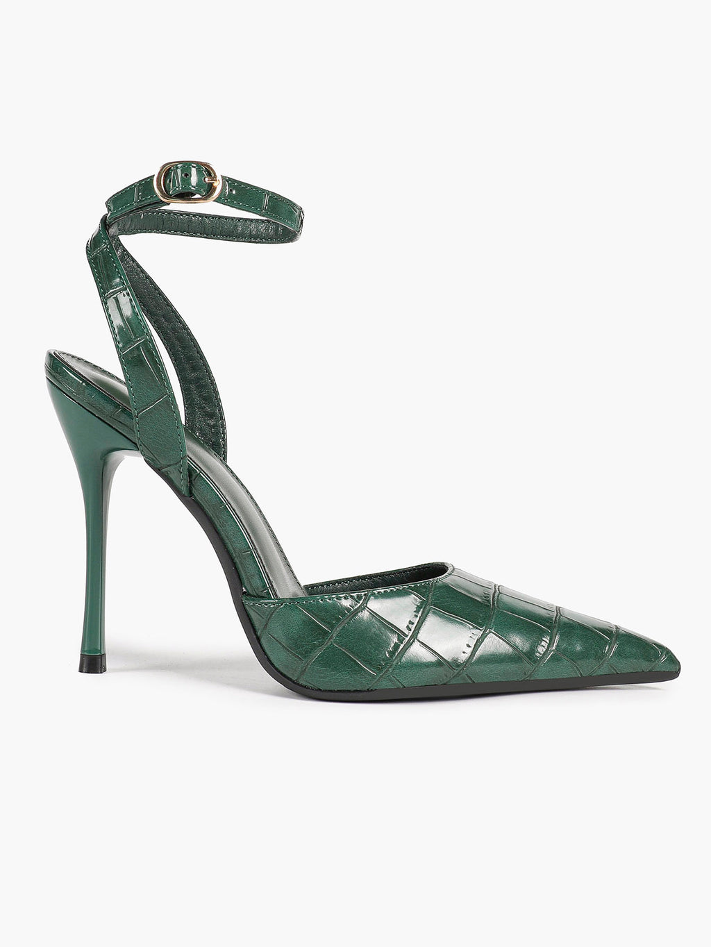 Classic Pointed Toe Ankle Strap Stilettos - Formal Event Heels