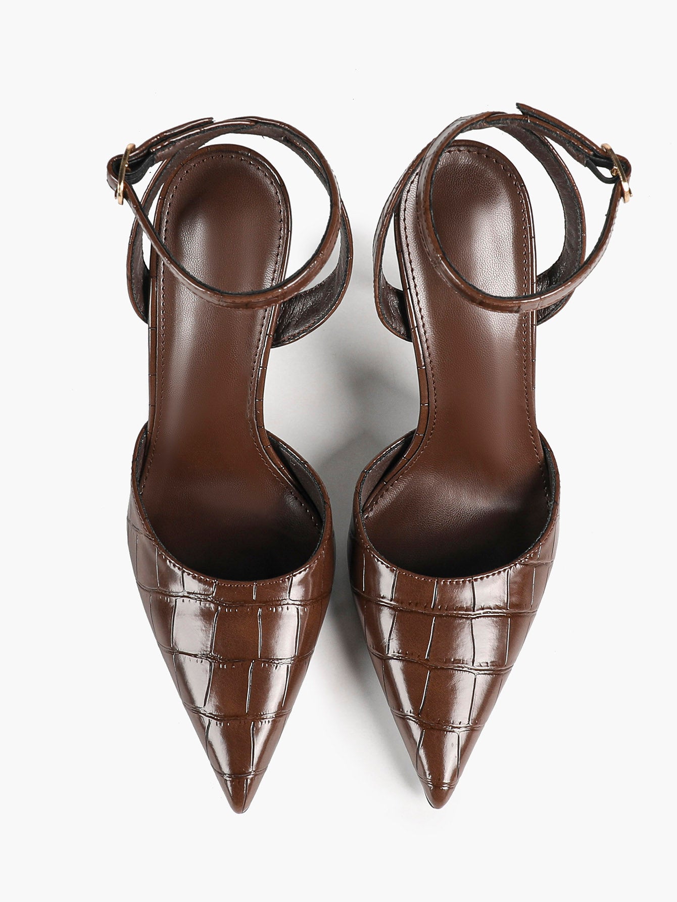 Classic Pointed Toe Ankle Strap Stilettos - Formal Event Heels
