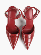 Classic Pointed Toe Ankle Strap Stilettos - Formal Event Heels
