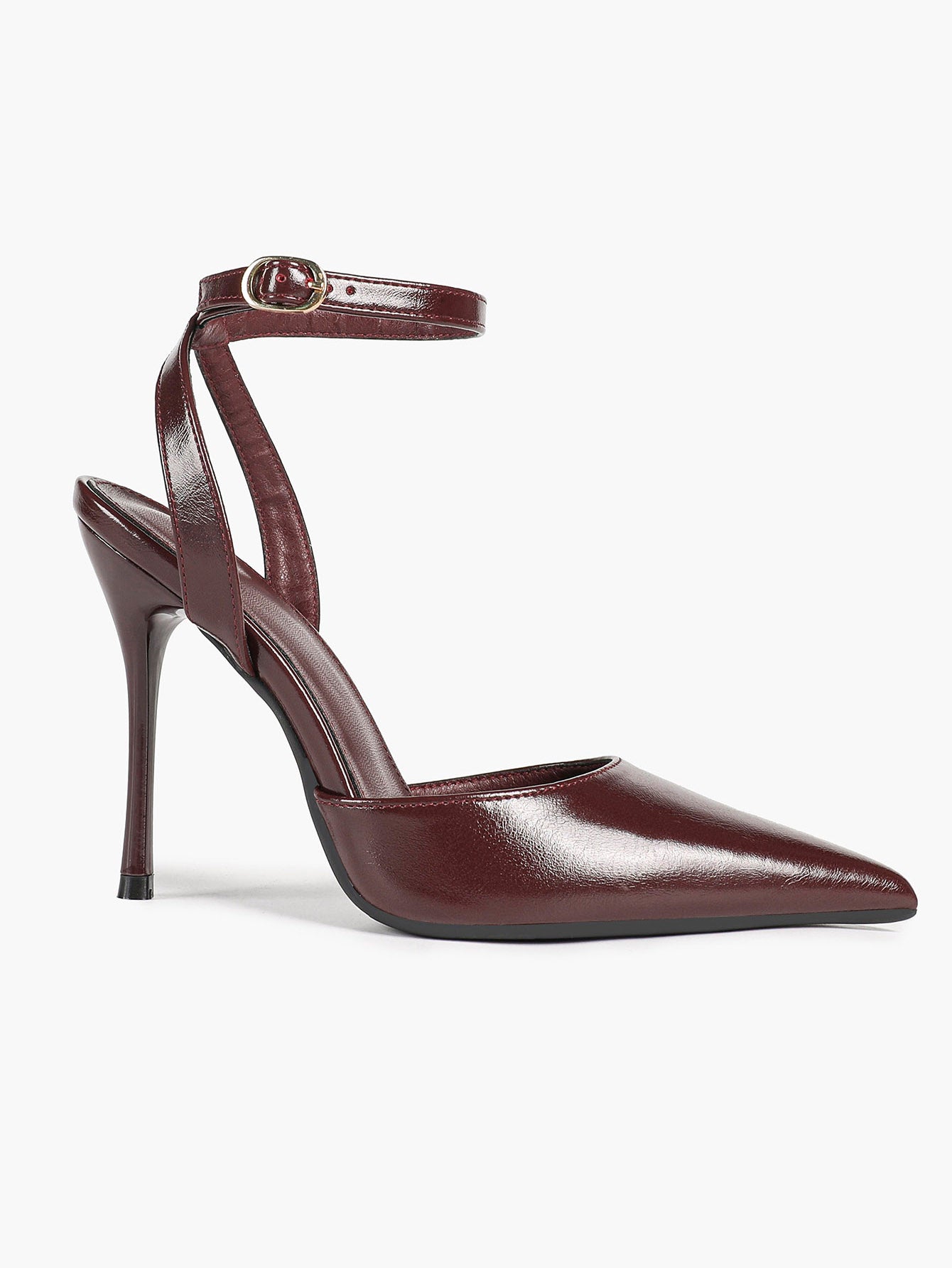 Classic Pointed Toe Ankle Strap Stilettos - Formal Event Heels