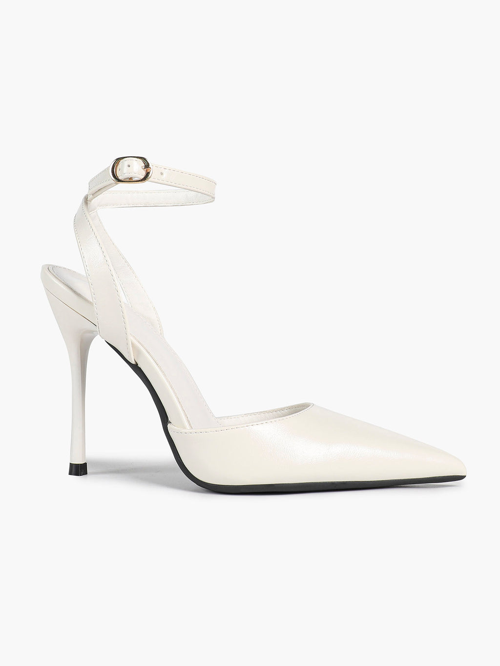 Classic Pointed Toe Ankle Strap Stilettos - Formal Event Heels