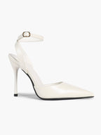 Classic Pointed Toe Ankle Strap Stilettos - Formal Event Heels
