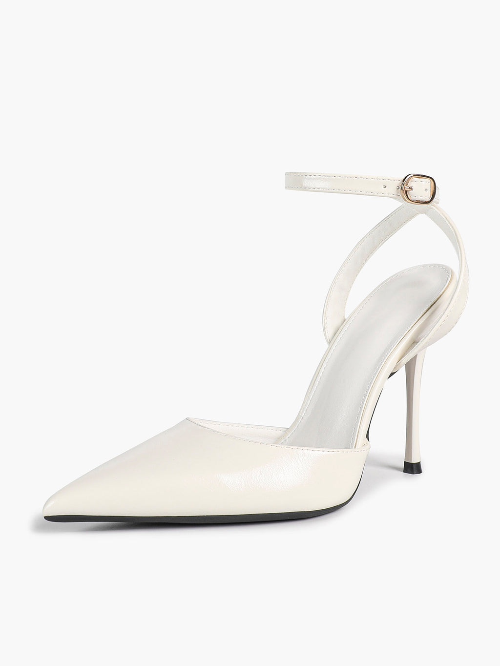 Classic Pointed Toe Ankle Strap Stilettos - Formal Event Heels