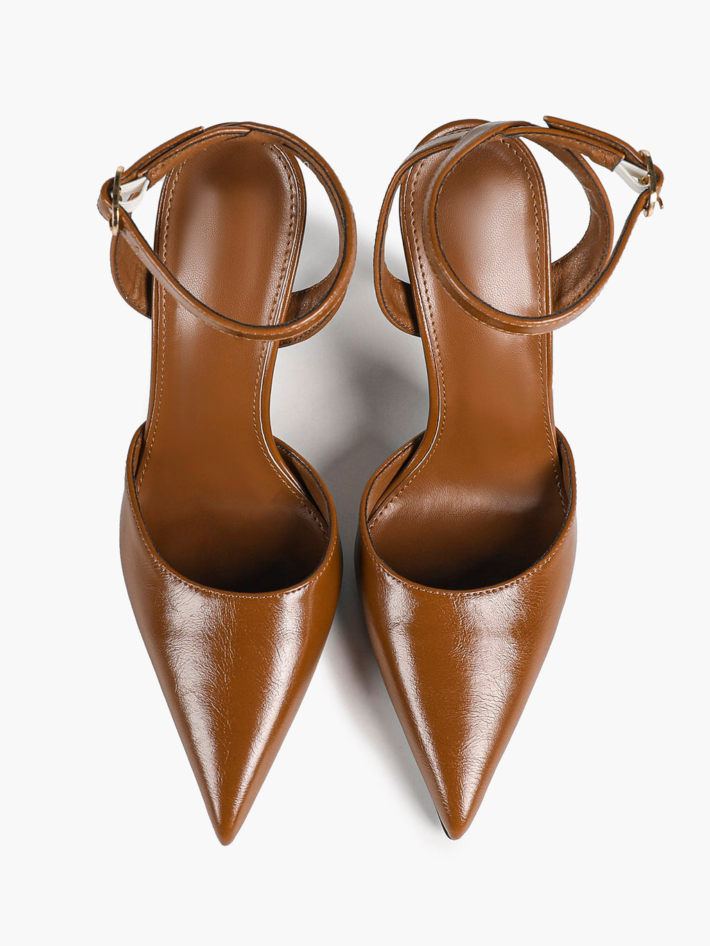 Classic Pointed Toe Ankle Strap Stilettos - Formal Event Heels