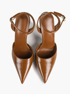 Classic Pointed Toe Ankle Strap Stilettos - Formal Event Heels