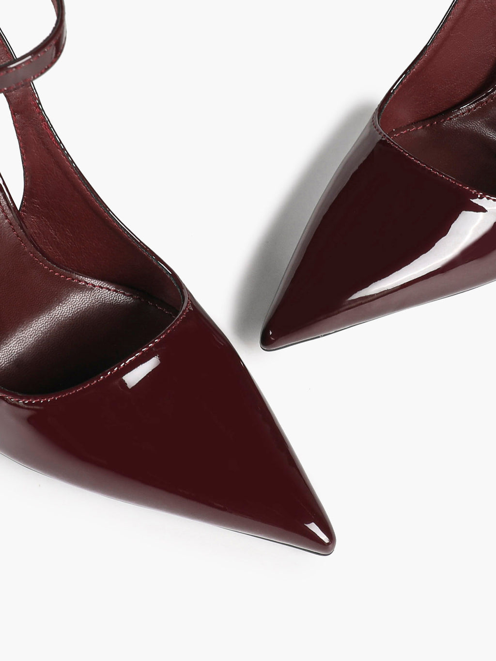 White Pointed Toe Slingback Heels Double Buckle Ankle Strap Pumps Stilettos Office Wedding Shoes