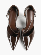 Women's Pointed Toe Patent D'Orsay Pumps Heels Party Casual Shoes