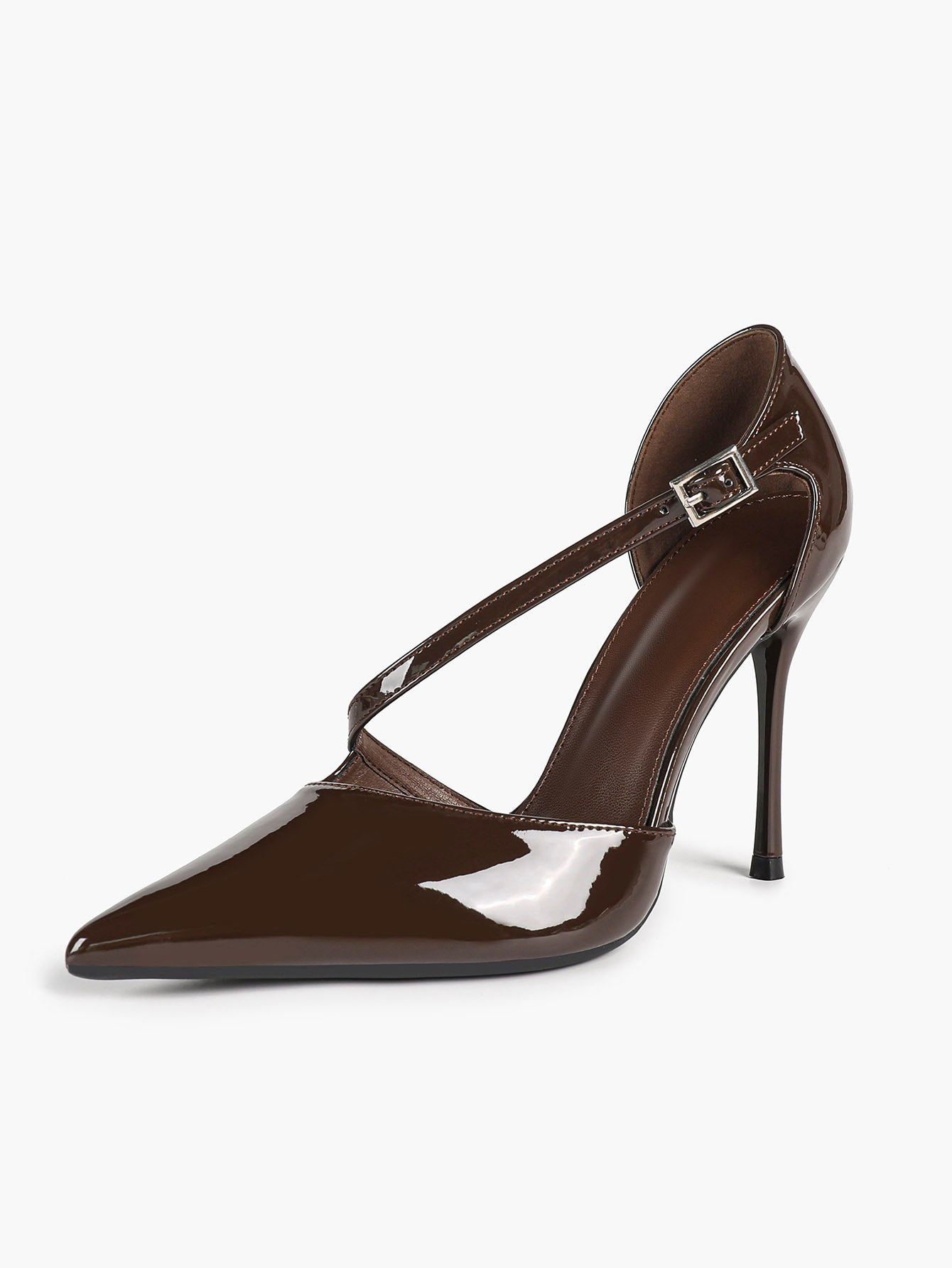 Women's Pointed Toe Patent D'Orsay Pumps Heels Party Casual Shoes