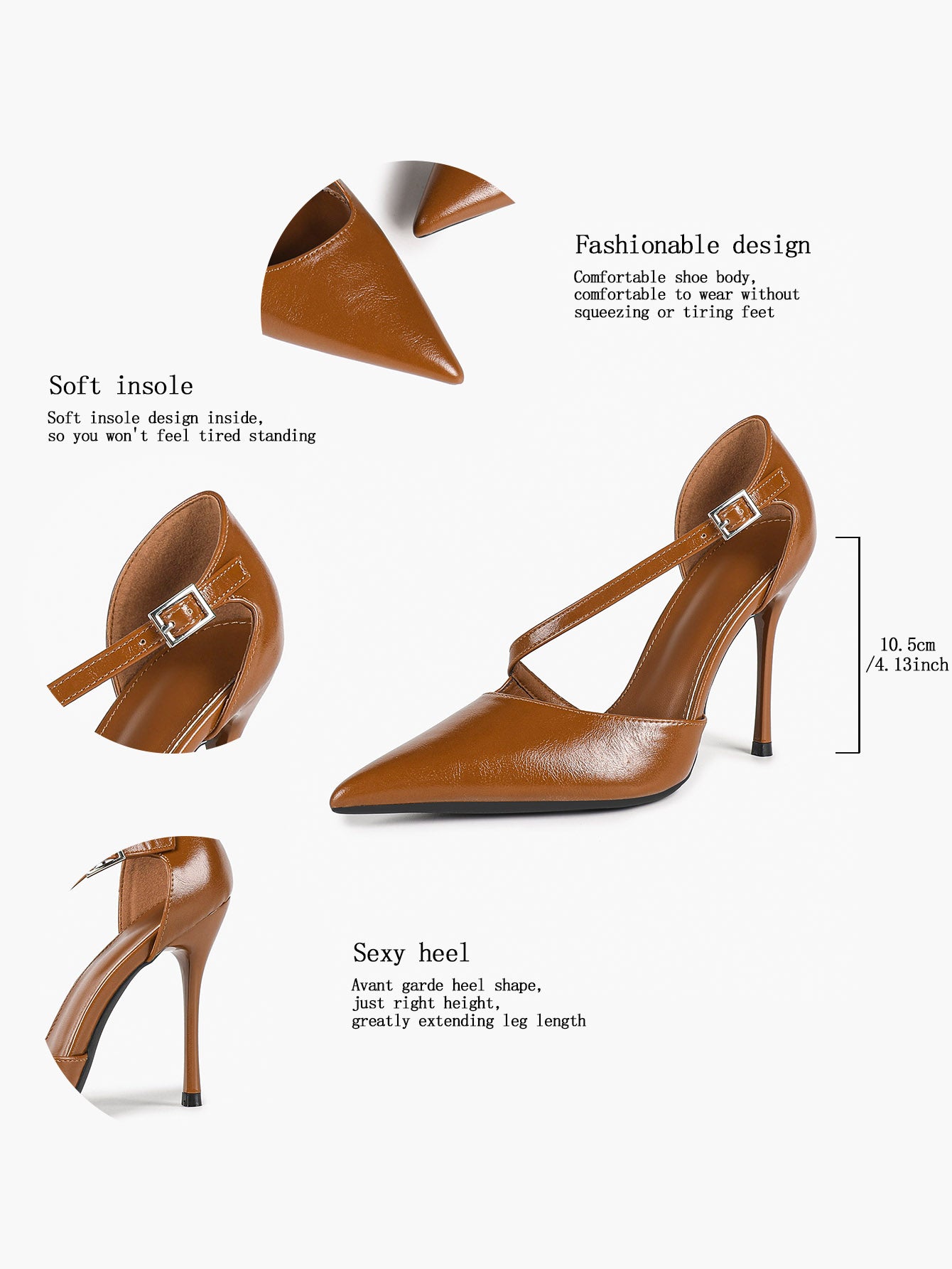 Women's Pointed Toe Patent D'Orsay Pumps Heels Party Casual Shoes
