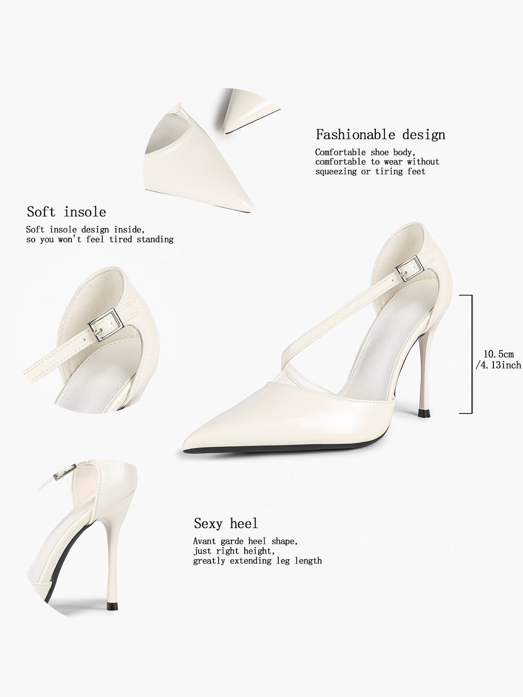 Women's Pointed Toe Patent D'Orsay Pumps Heels Party Casual Shoes