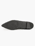 Women's Pointed Toe Daisy Embroidery Mesh Flats Slip On Elegant Summer Shoes for Bridal Casual Outfit