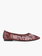 Pointed Toe White Lace Flats Floral Mesh Embroidery Slip On Soft Shoes for Bridal Ceremony and Daily Wear