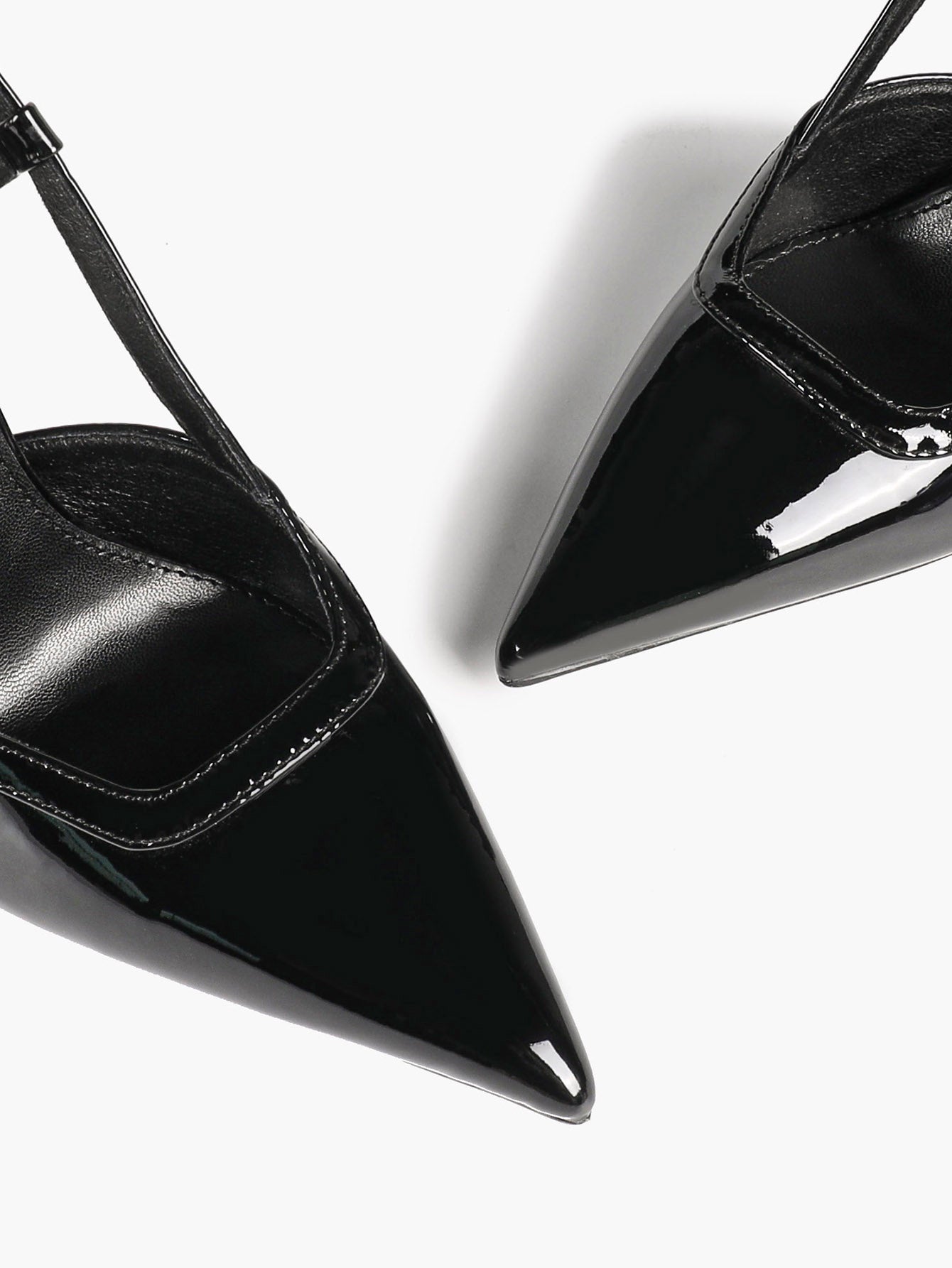 Brown Slingback Heels Pointed Toe Stiletto Pumps with T-Strap Office Business Meeting