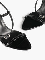 Brown Strappy Slingback Sandals Open Toe Block Heel Adjustable Buckle Casual Daily Wear