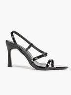 Brown Strappy Slingback Sandals Open Toe Block Heel Adjustable Buckle Casual Daily Wear