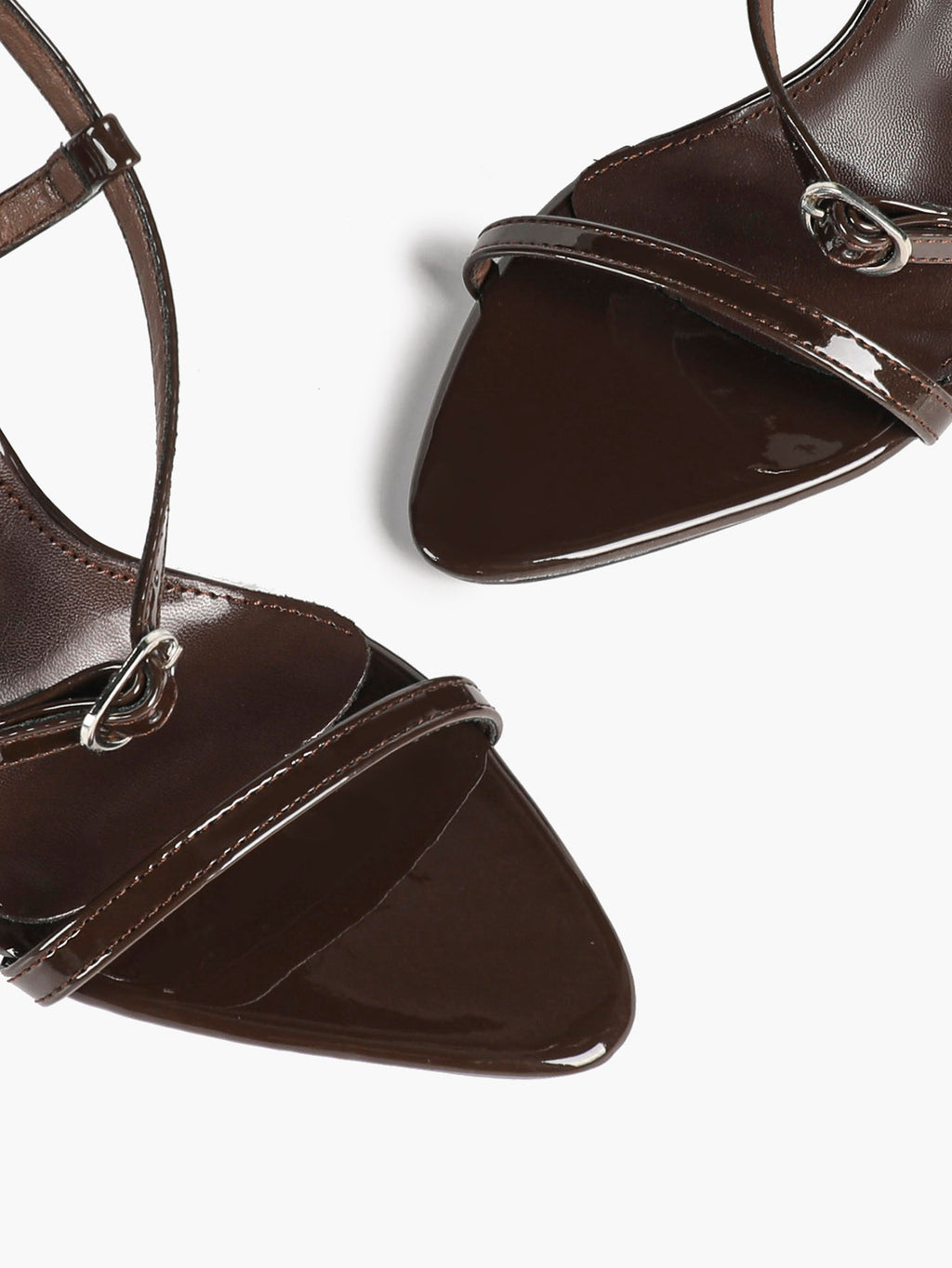 Brown Strappy Slingback Sandals Open Toe Block Heel Adjustable Buckle Casual Daily Wear