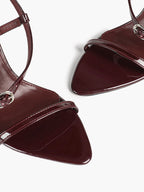 Brown Strappy Slingback Sandals Open Toe Block Heel Adjustable Buckle Casual Daily Wear