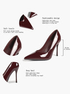 Pointed Toe Stiletto Heels Classic Formal Pumps for Business Office Daily Work