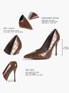Pointed Toe Stiletto Heels Classic Formal Pumps for Business Office Daily Work