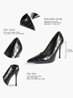 Pointed Toe Stiletto Heels Classic Formal Pumps for Business Office Daily Work