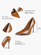 Pointed Toe Stiletto Heels Classic Formal Pumps for Business Office Daily Work