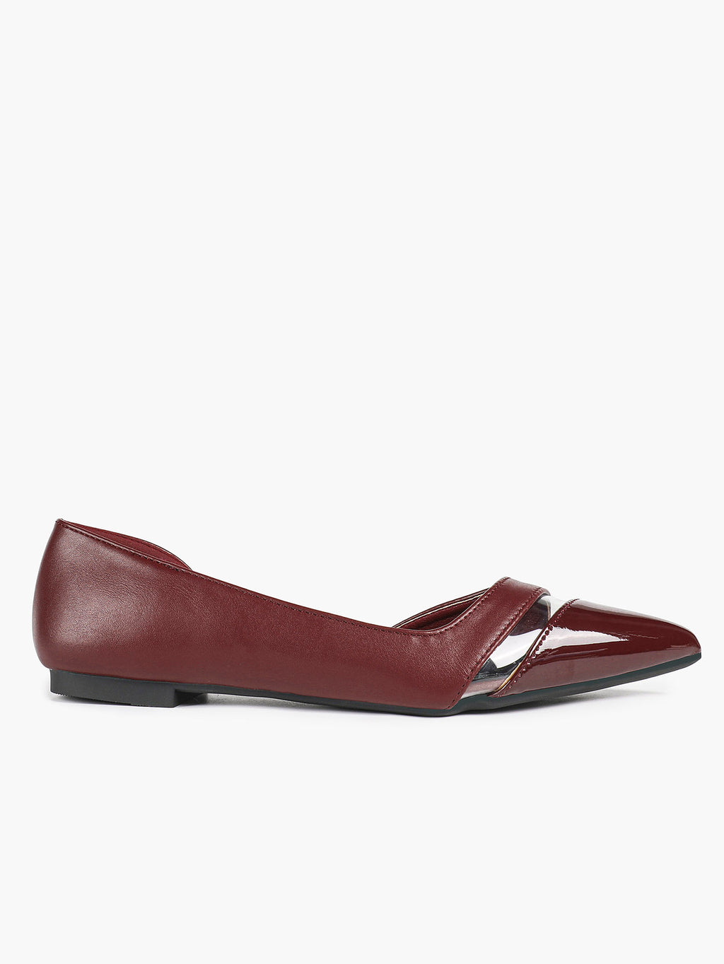 Pointed Toe Flats D'Orsay Style Casual Office Shoes