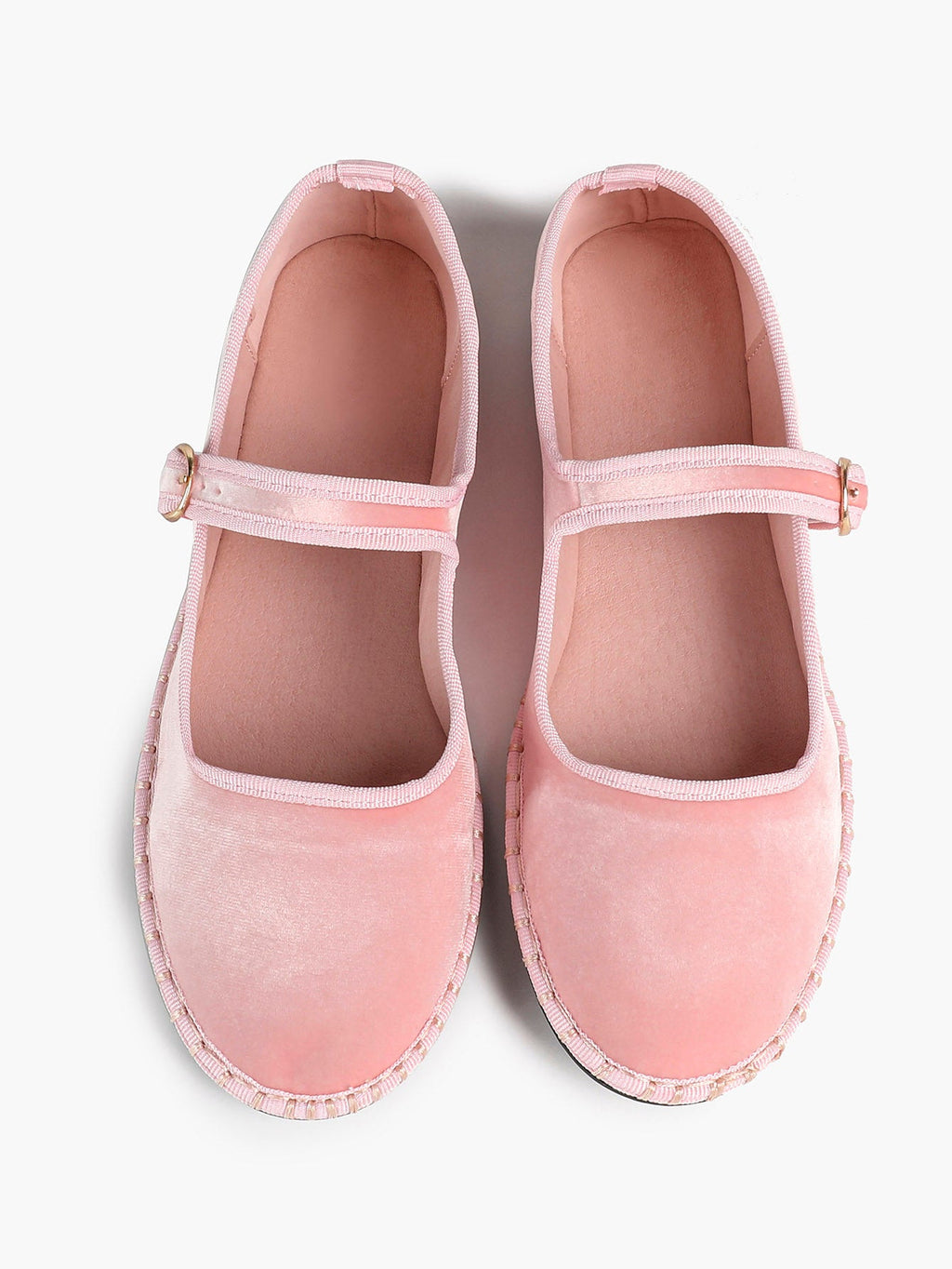 Women's Woven Mary Jane Flats Brown Trim Slip On Shoes Vacation Dailywear Shoes ISHIFIVAN