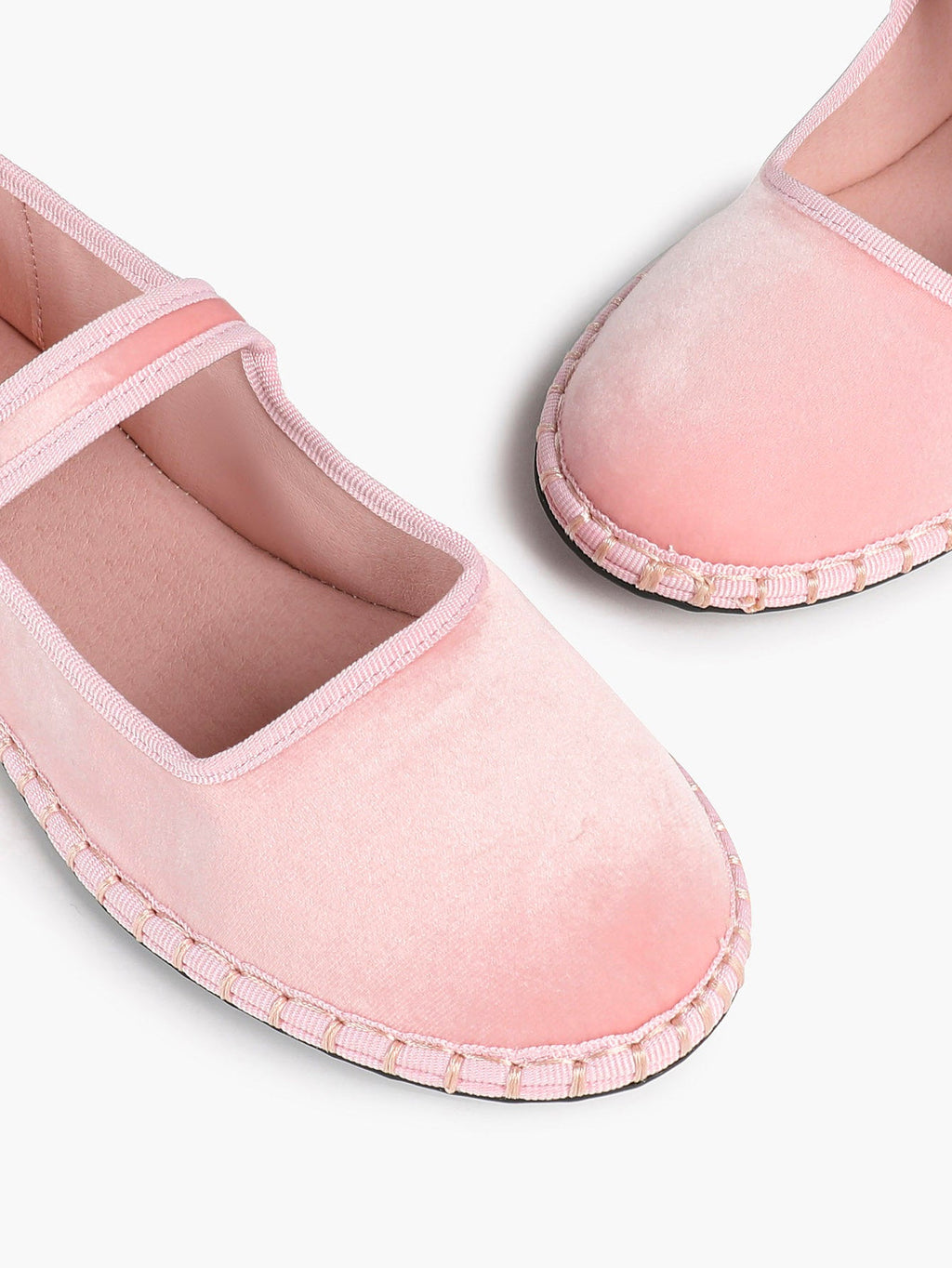 Women's Woven Mary Jane Flats Brown Trim Slip On Shoes Vacation Dailywear Shoes ISHIFIVAN