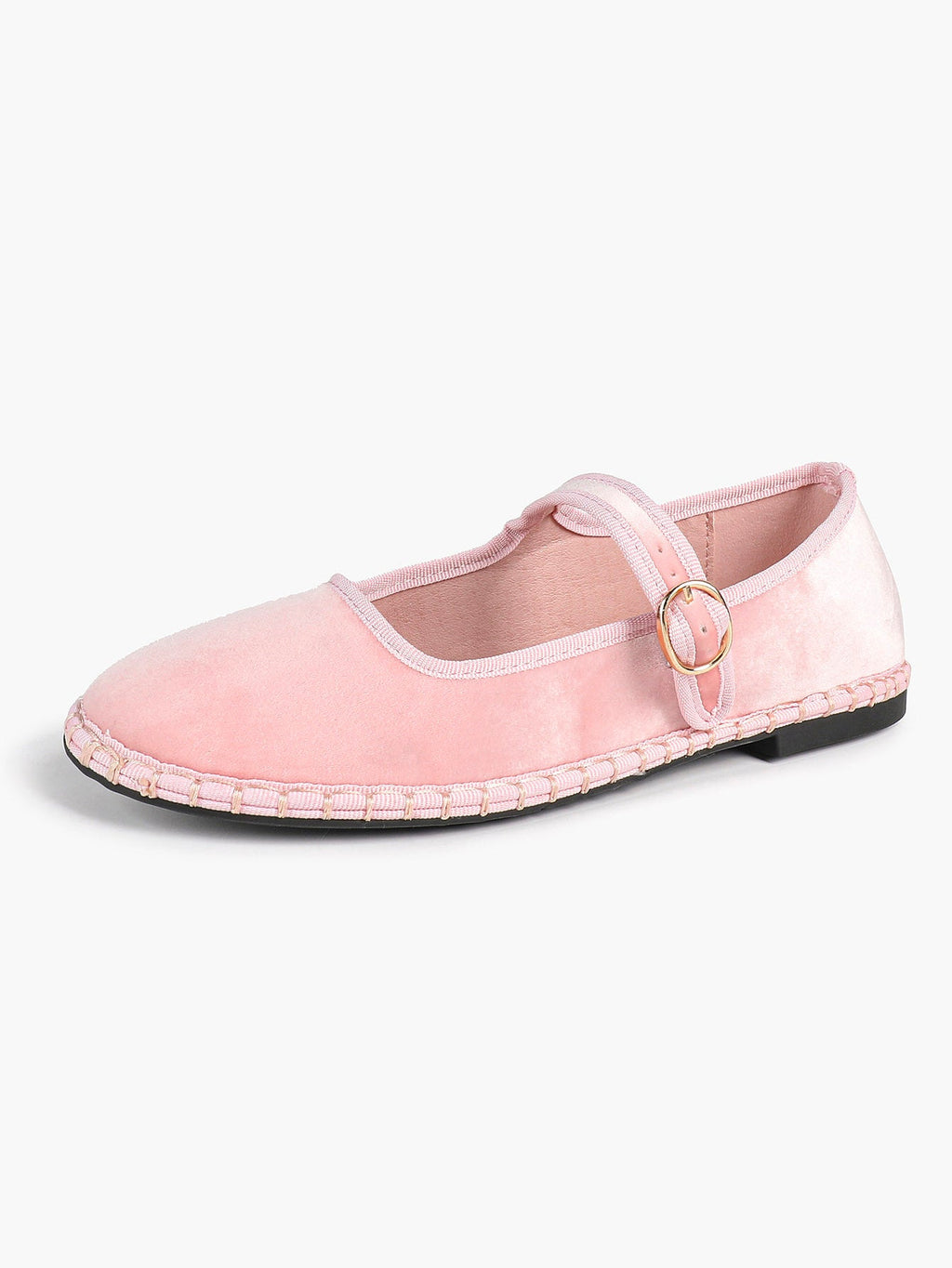 Women's Woven Mary Jane Flats Brown Trim Slip On Shoes Vacation Dailywear Shoes ISHIFIVAN