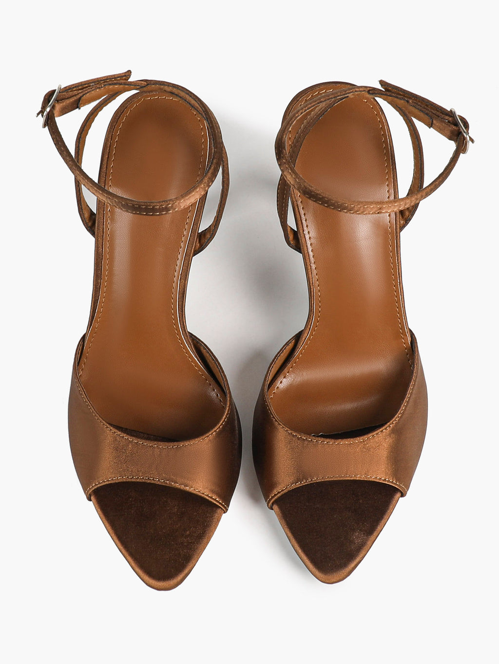 Open Toe Single Band Ankle Strap Heels Adjustable Sandals for Summer Date