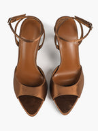 Open Toe Single Band Ankle Strap Heels Adjustable Sandals for Summer Date