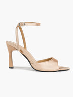 Open Toe Single Band Ankle Strap Heels Adjustable Sandals for Summer Date