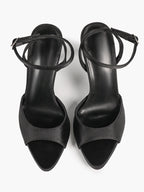 Open Toe Single Band Ankle Strap Heels Adjustable Sandals for Summer Date