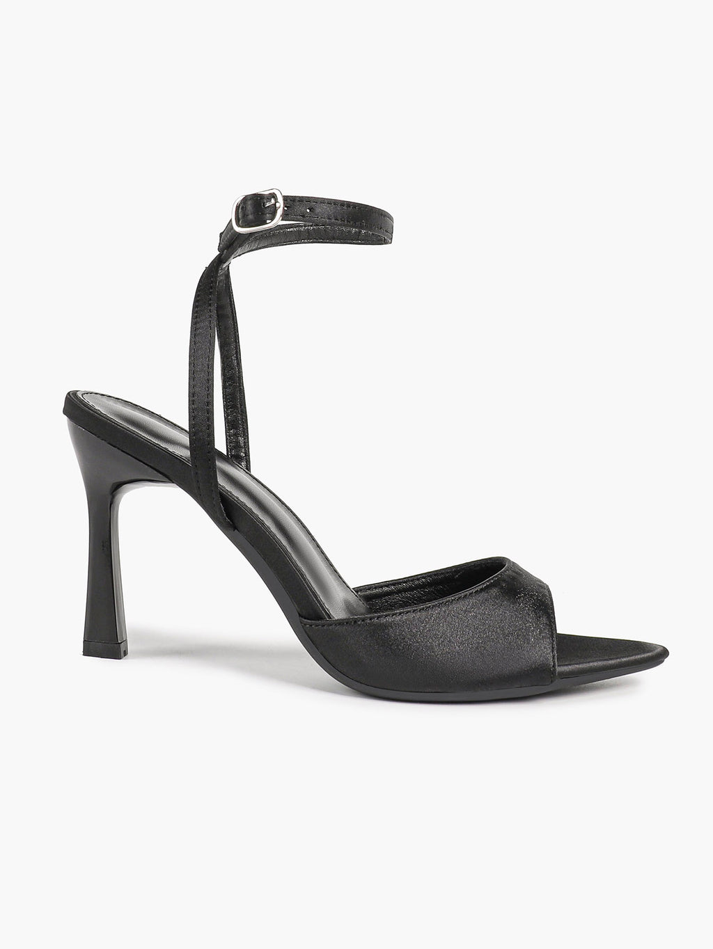 Open Toe Single Band Ankle Strap Heels Adjustable Sandals for Summer Date