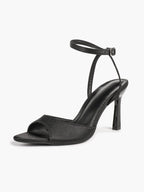 Open Toe Single Band Ankle Strap Heels Adjustable Sandals for Summer Date