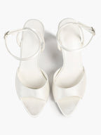 Open Toe Single Band Ankle Strap Heels Adjustable Sandals for Summer Date