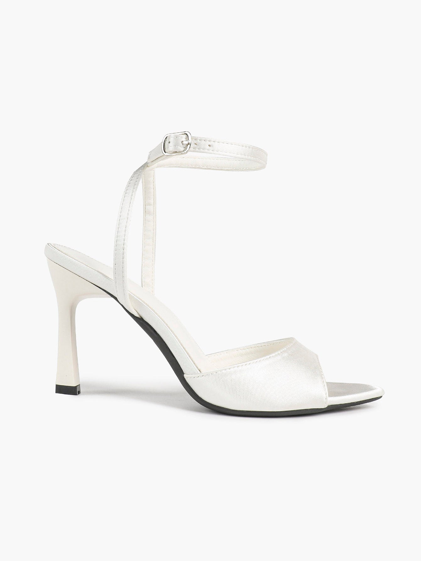 Open Toe Single Band Ankle Strap Heels Adjustable Sandals for Summer Date