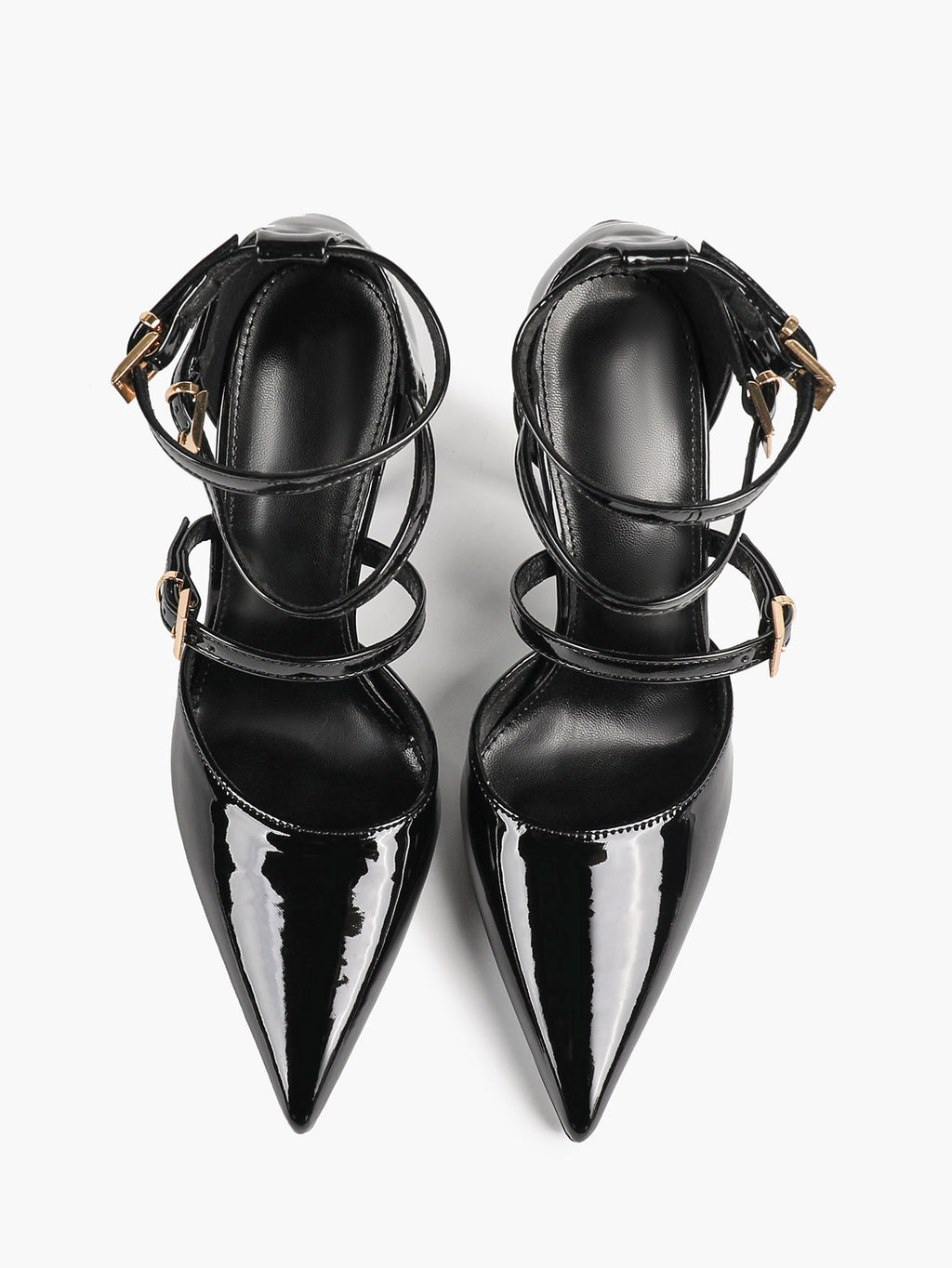 Pointed Toe Stiletto Heels Women Multi-Strap Adjustable Buckle Pumps Sexy Heels Club Party