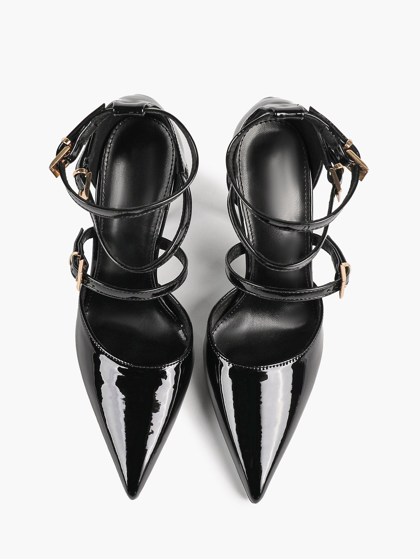 Pointed Toe Stiletto Heels Women Multi-Strap Adjustable Buckle Pumps Sexy Heels Club Party