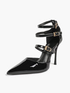 Pointed Toe Stiletto Heels Women Multi-Strap Adjustable Buckle Pumps Sexy Heels Club Party
