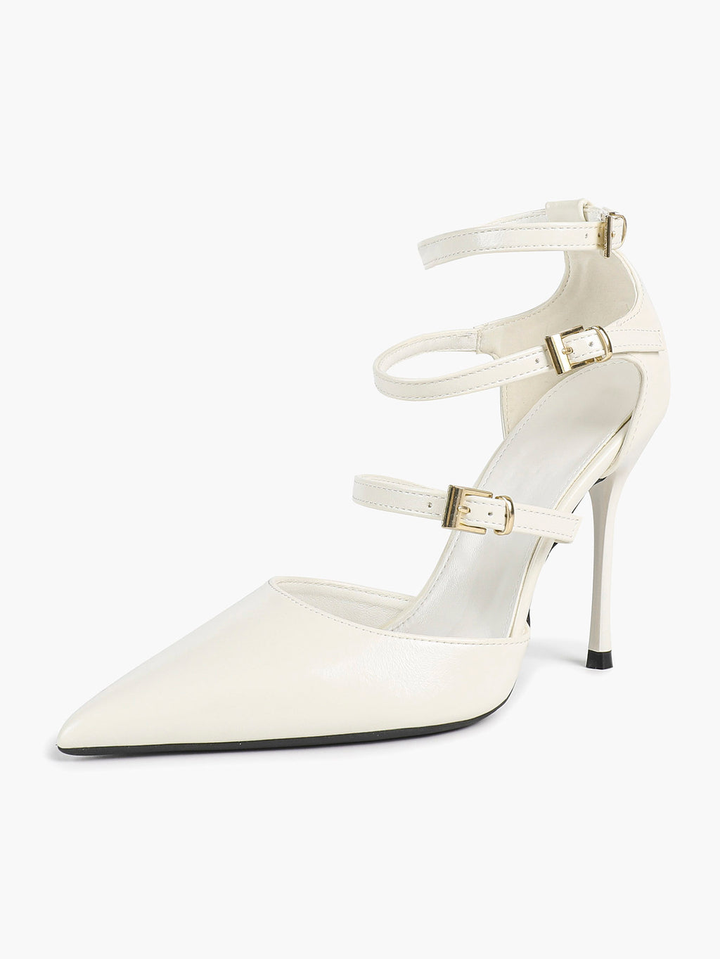 Pointed Toe Stiletto Heels Women Multi-Strap Adjustable Buckle Pumps Sexy Heels Club Party