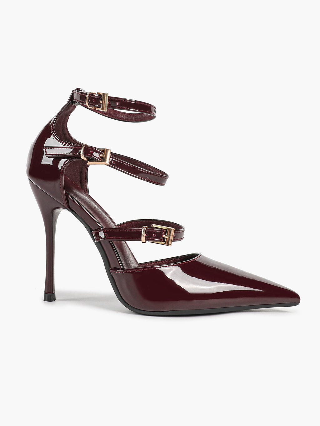Pointed Toe Stiletto Heels Women Multi-Strap Adjustable Buckle Pumps Sexy Heels Club Party