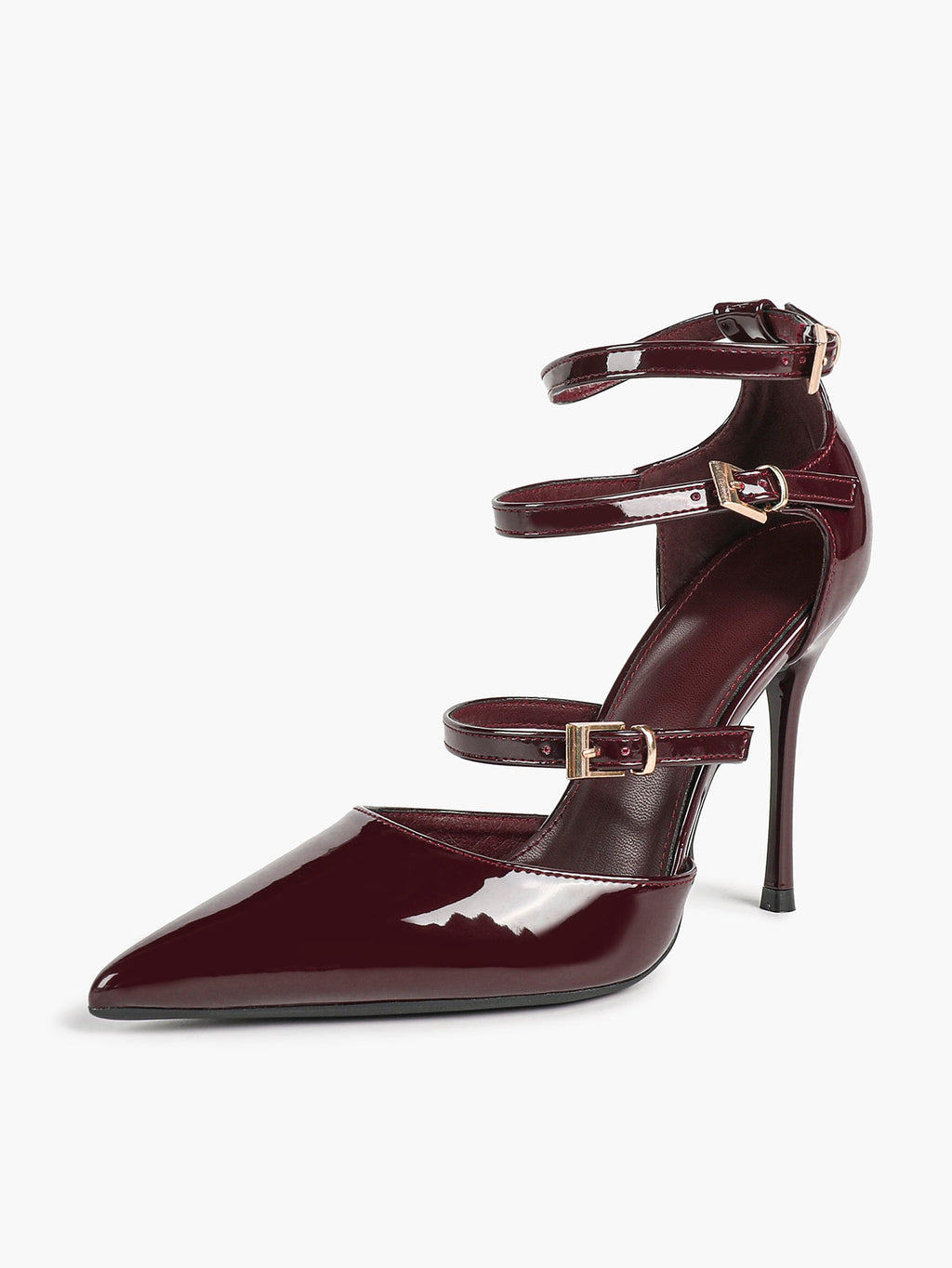 Pointed Toe Stiletto Heels Women Multi-Strap Adjustable Buckle Pumps Sexy Heels Club Party